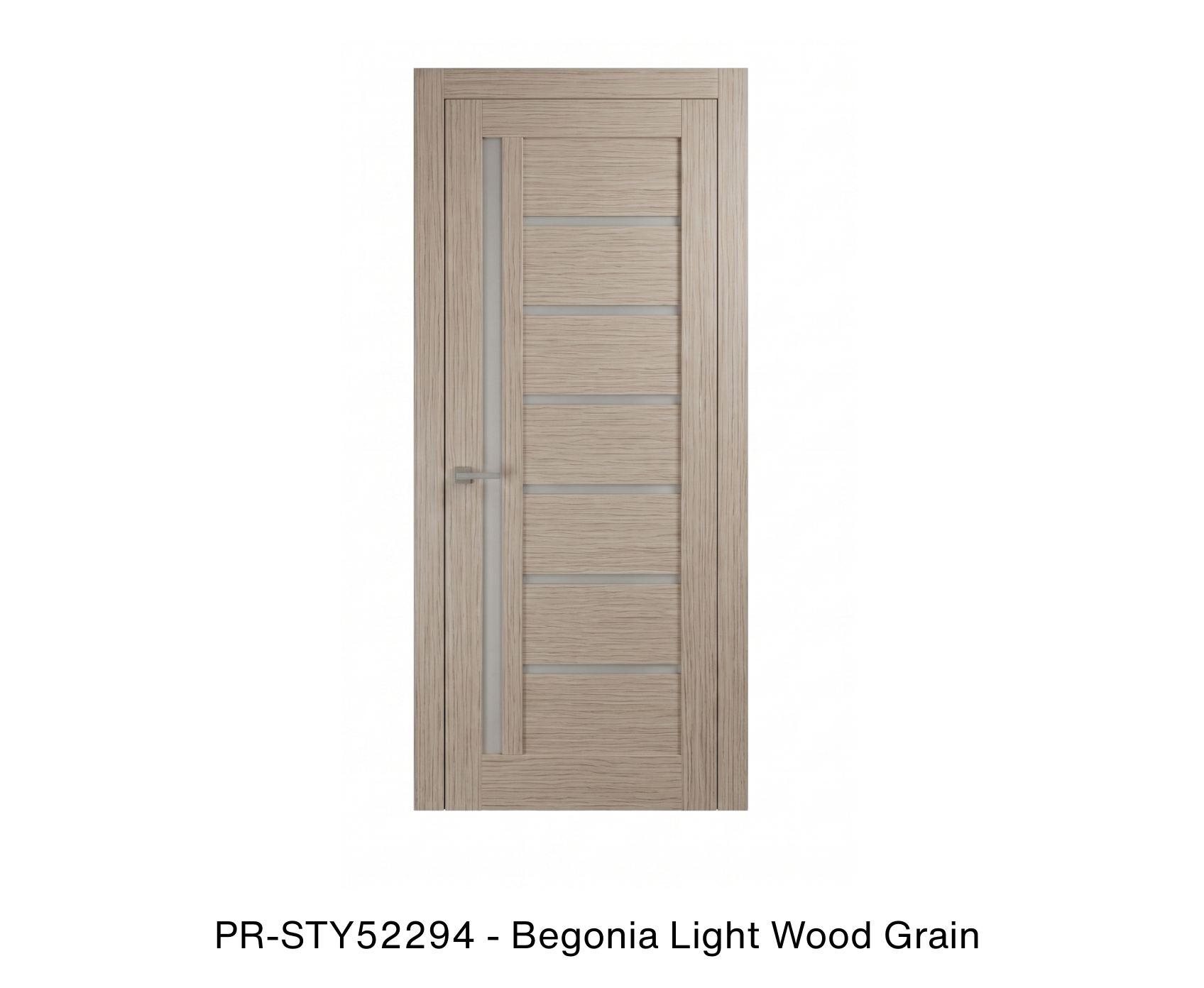 178346 - Single mdf modern interior swing door with frosted glass