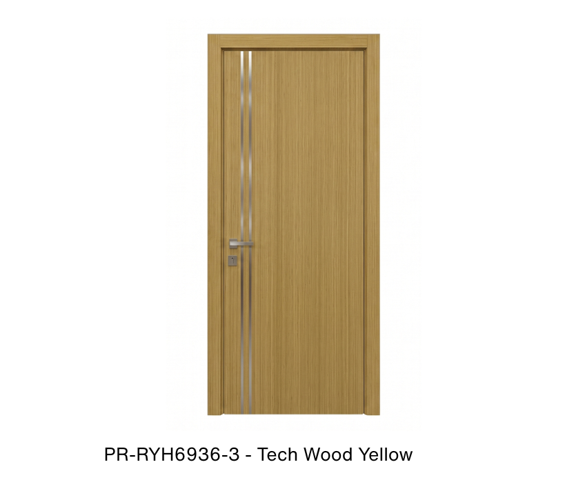 254498 - Single solid wood with honeycomb flush interior swing door