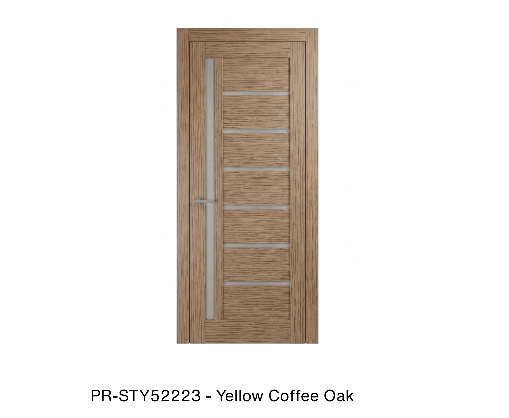 178346 - Single mdf modern interior swing door with frosted glass