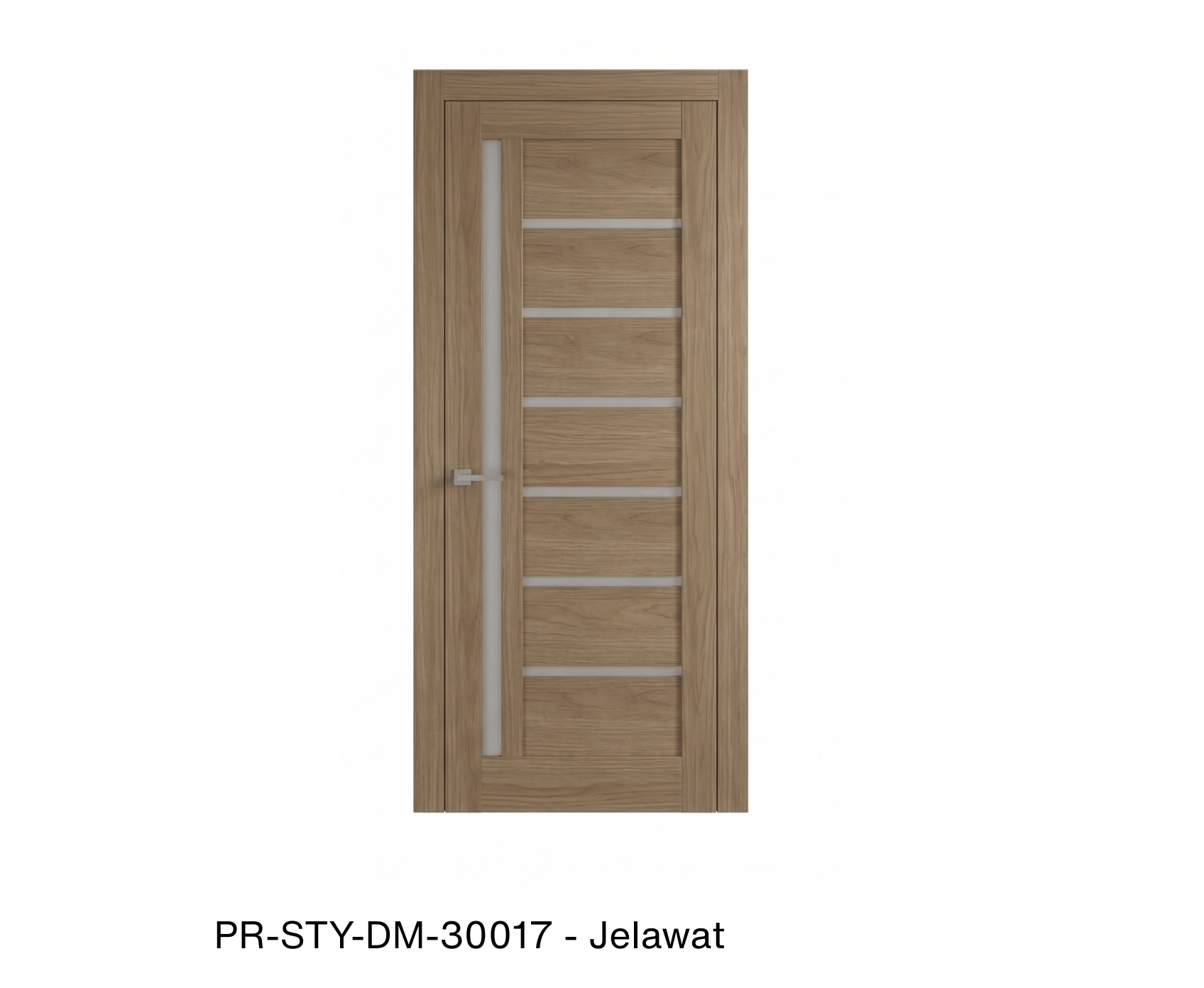 178346 - Single mdf modern interior swing door with frosted glass