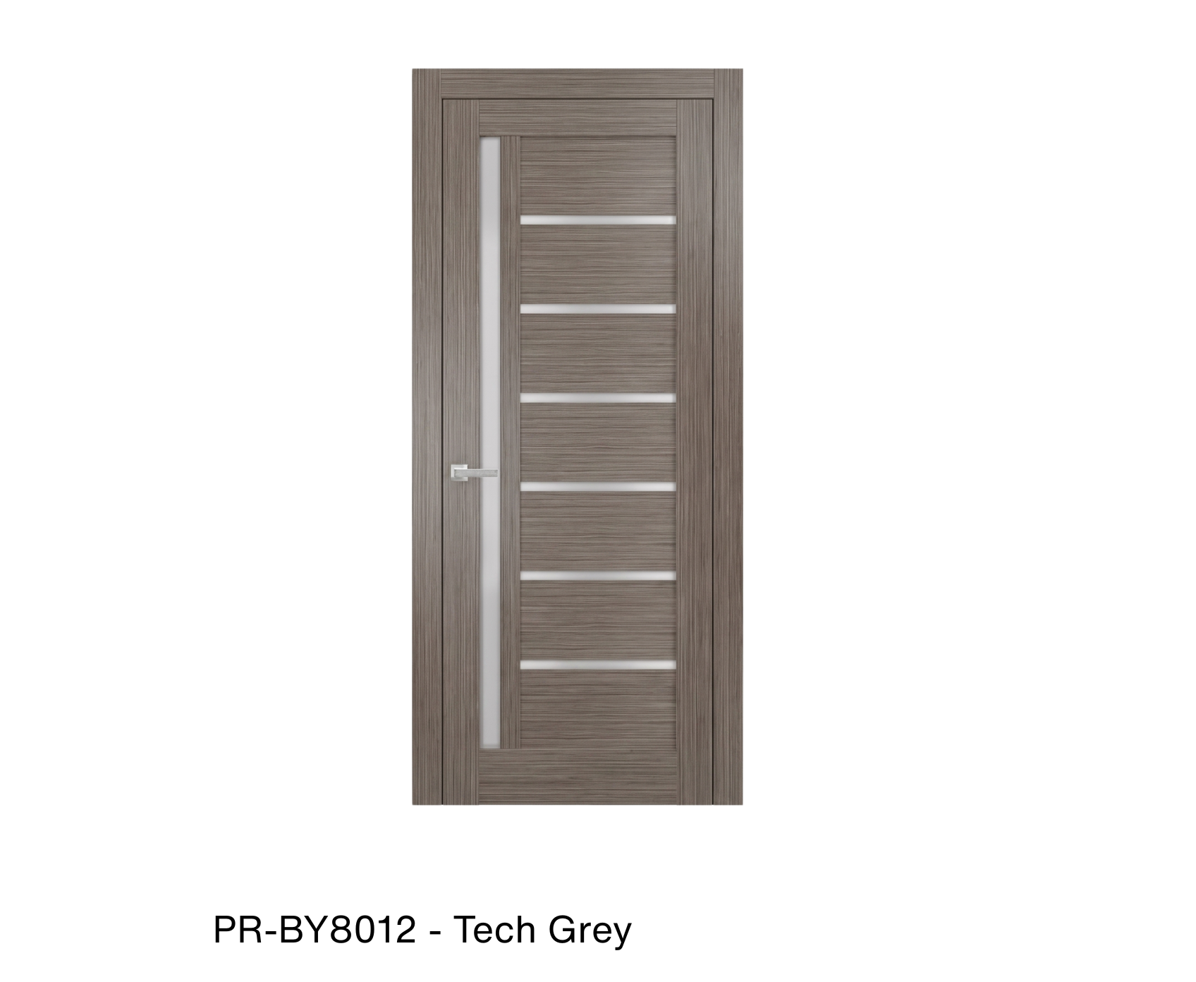 178346 - Single mdf modern interior swing door with frosted glass