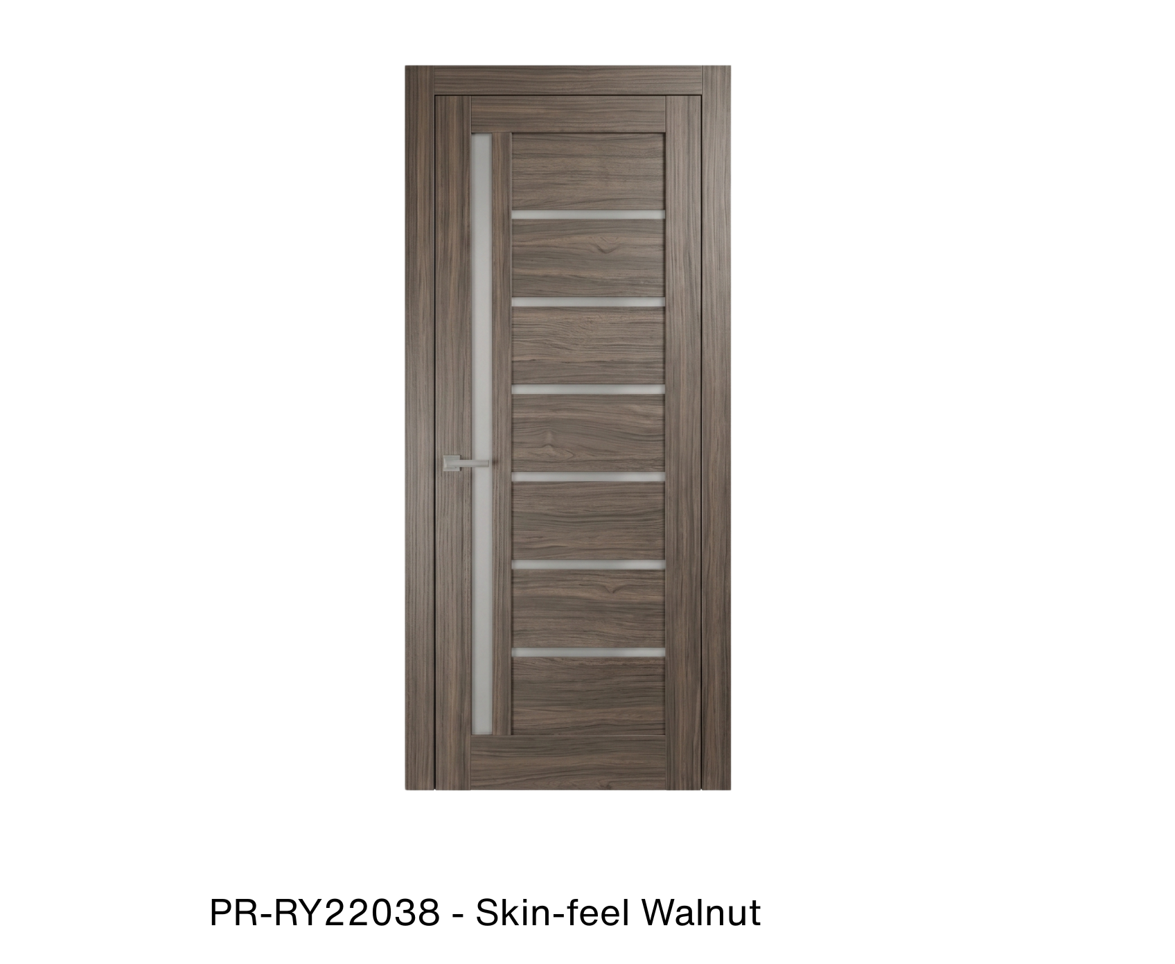 178346 - Single mdf modern interior swing door with frosted glass