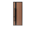 295158- Single swing metal-aluminum modern exterior door with triplex glass