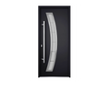 188582 - Single swing metal-aluminum modern exterior door with triplex glass