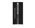 188574 - Single swing metal-aluminum modern exterior door with triplex glass