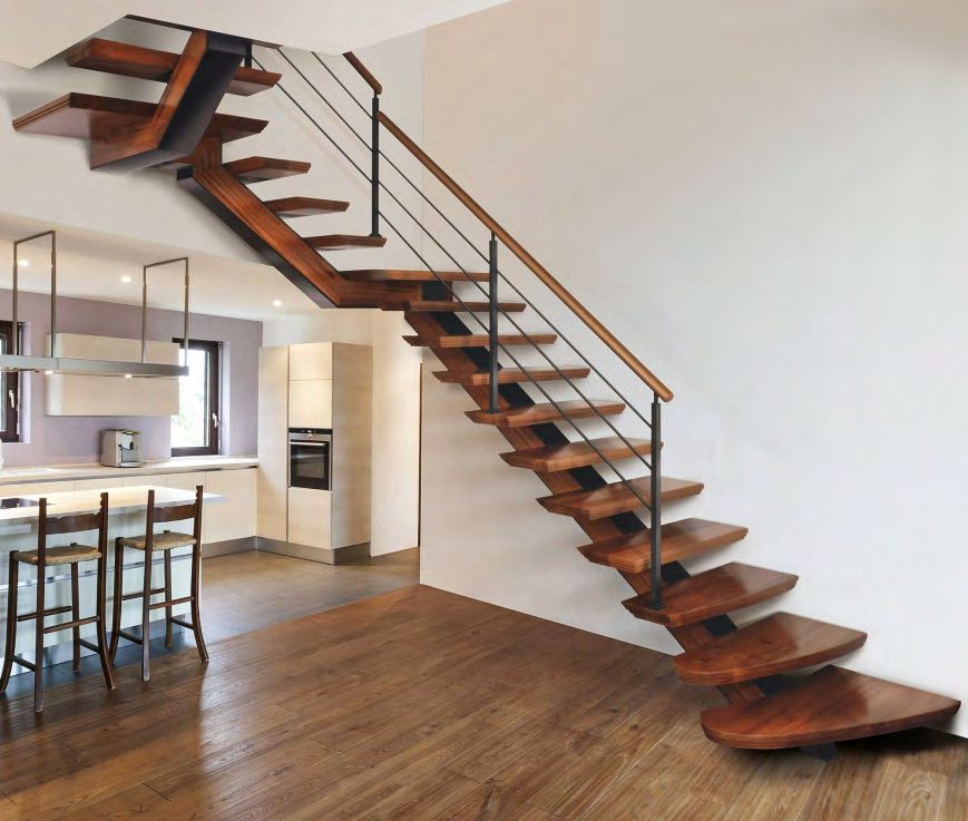 PR - L006 - Central Beam Straight Staircase